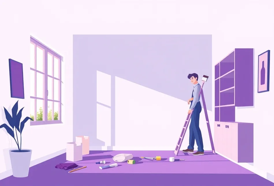 Intérieur rénové après travaux de peinture à Croissy-sur-Seine